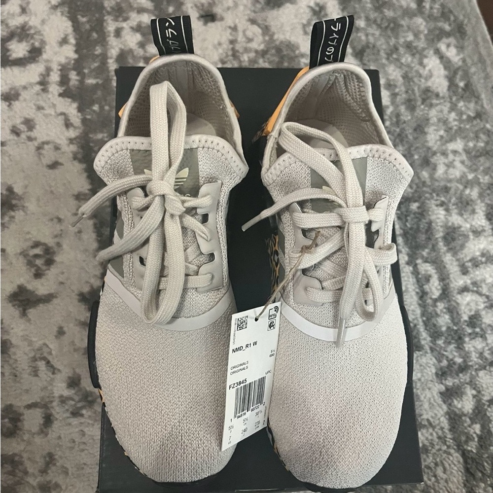 Adidas NMD R1 Women's Sneakers - Gray and Black - Picture 4 of 5